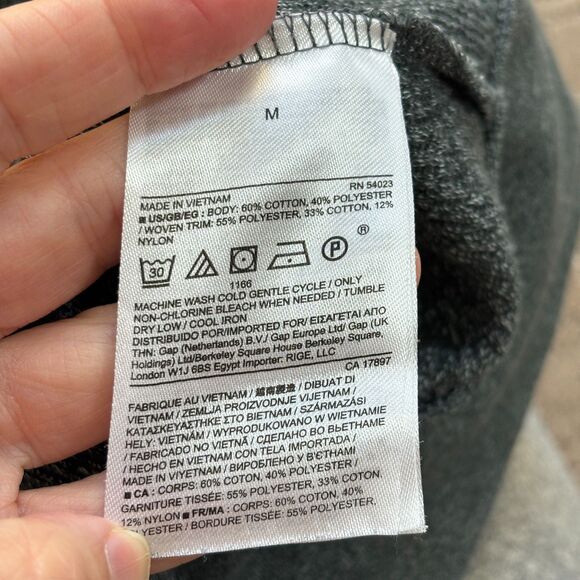 Banana Republic Track Jacket Mens Medium Gray Elbow Patches Full Zip Mock Neck - Picture 4 of 7